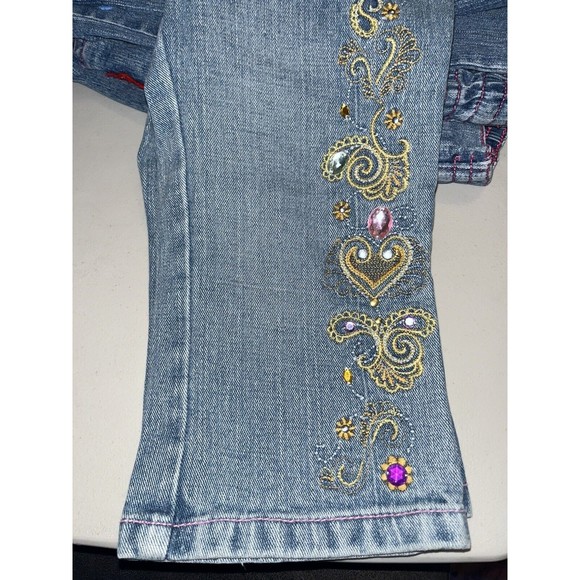 Bongo Girls Sz 6 Pink Jeweled‎ Embellished Jeans - Picture 3 of 7